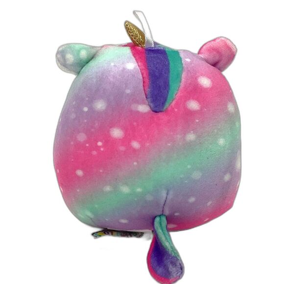 Kellytoy-Squishmallow-Kimia Unicorn-Galaxy Multicolor Swirl Stars - 5" Plush - Picture 4 of 9